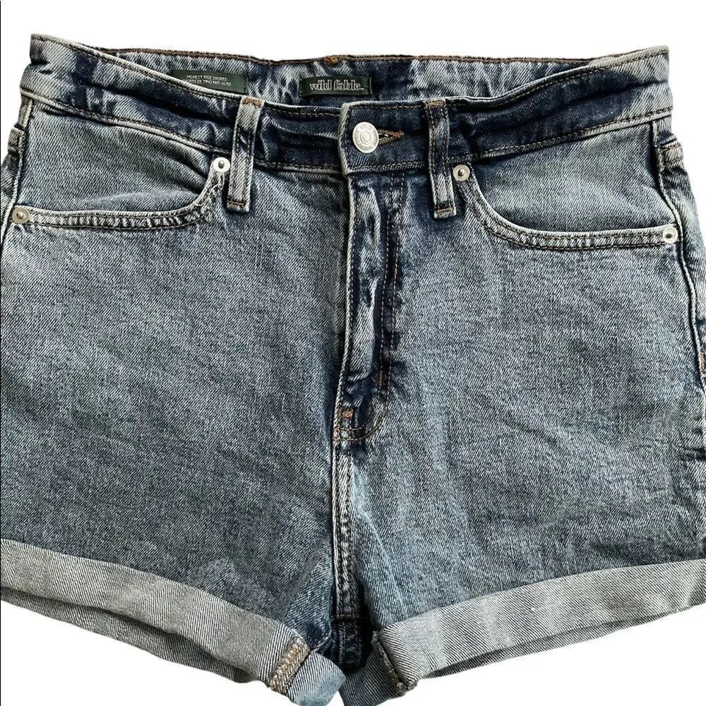 𝅺Wild Fable Highest Rise cuffed jean shorts, size 6/28R - Picture 2 of 5